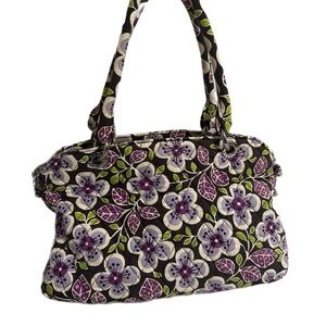 Vera Bradley Purple and Green Floral Shoulder Bag